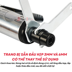 Bộ máy mài săm lốp xe cao cấp (kèm 10 đầu đá)