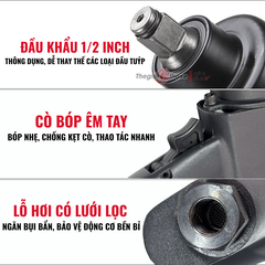 Súng mở ốc bằng hơi 2 búa TOP