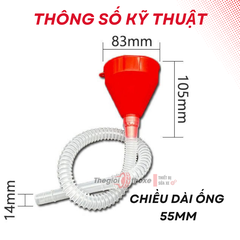 Phễu nhựa kèm ống nối dài