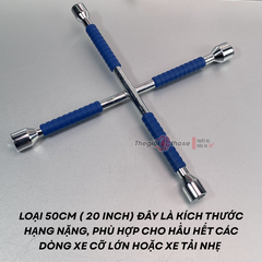 Tay công tháo lốp chữ thập C-mart- Gồm 4 đầu mở 17 x 19 x 21 x 23mm