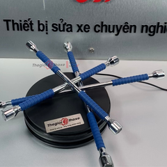 Tay công tháo lốp chữ thập C-mart- Gồm 4 đầu mở 17 x 19 x 21 x 23mm