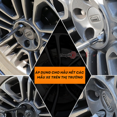 Tay công tháo lốp chữ thập C-mart- Gồm 4 đầu mở 17 x 19 x 21 x 23mm