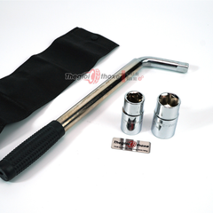 Tay công vặn ốc lốp xe ô tô kèm khẩu 17/19/21/23mm