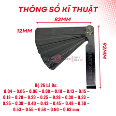 Thước căn lá đo khe hở C-Mart D0018-26