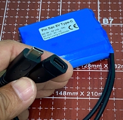 Pin lưu điện camera 5V 6.000mAh Type-C
