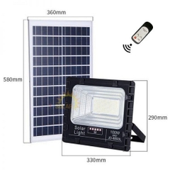 Đen pha năng lượng mặt trời 100W JD-8800L vỏ nhôm