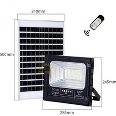 Đèn pha năng lượng mặt trời 60W JD-8860L vỏ nhôm