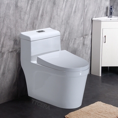 Bồn cầu 1 khối kèm nắp rửa êm