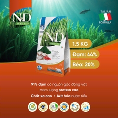 Hạt ADULT Cat Spirulina -Herring, Spirulina, Wolfberry | Hạt Farmina N&D Cá trích, Tảo xoắn, Kỷ tử cho Mèo trưởng thành