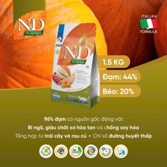 Hạt Adult CAT Pumpkin - Duck, Pumpkin, Cantaloupe Melon | Mèo trưởng thành Vịt Bí Ngô Dưa Đỏ Farmina N&D