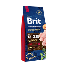 Hạt BRIT Premium by Nature ADULT L cho Chó giống lớn trưởng thành 25-45kg