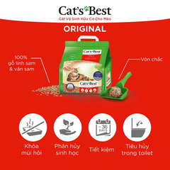 Cát gỗ Original Cat's Best - CÁT GỖ MÈO VỆ SINH HỮU CƠ VÓN CỤC KHỬ MÙI VÀ VI TRÙNG CAT'S BEST ORIGINAL