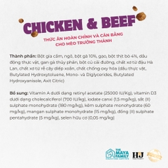 Hạt H&J Premium Chicken Beef Adult Cat cho Mèo trưởng thành