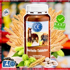 Men bia Bierhefe-Tabletten bổ sung vitamin B làm đẹp móng, làm đẹp lông & da cho Chó, Mèo