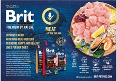 Hạt BRIT Premium by Nature ADULT L cho Chó giống lớn trưởng thành 25-45kg