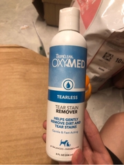 236ml Tear Stain Remover Oxymed Tropiclean - Sữa rửa mặt và vệ sinh vùng mắt(Tẩy ố, giảm ngứa, da nhạy cảm)
