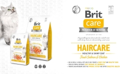 Hạt Brit Care Cat HAIRCARE HEALTHY & SHINY COAT Grain-Free dưỡng lông cho Mèo