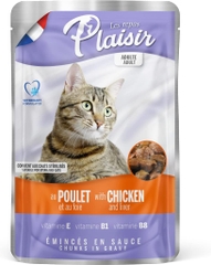 Pate Plaisir gói 100g cho Mèo Trout Beef Chicken Salmon