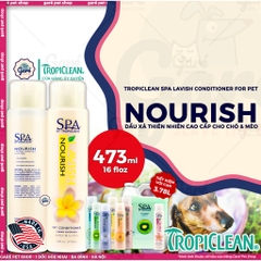 473ml - Sữa tắm SPA Lavish TropiClean  dưỡng lông thiên nhiên cho Chó và Mèo- TropiClean SPA Lavish Shampoo