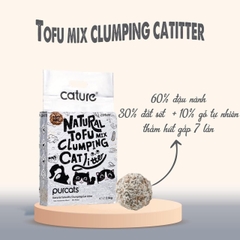 7L-2.8kg Cát Cature Tofu&Bentonite&Wood - Cát Đậu mix Đất sét mix Gỗ (bạc)