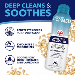 Sữa tắm Oxymed Anti-itch Shampoo Tropiclean - Sữa tắm làm dịu da khô, ngứa, kích ứng và viêm