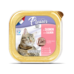 Pate Plaisir cho Mèo lon 100gr Chicken Kitten, Salmon, Tuna