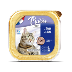 Pate Plaisir cho Mèo lon 100gr Chicken Kitten, Salmon, Tuna