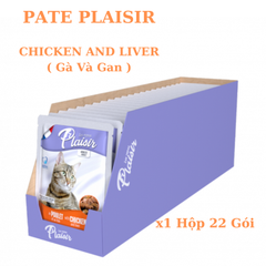 Pate Plaisir gói 100g cho Mèo Trout Beef Chicken Salmon