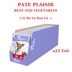 Pate Plaisir cho Chó gói 100gr Dog Beef & Chicken vị Bò & Gà