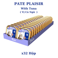 Pate Plaisir cho Mèo lon 100gr Chicken Kitten, Salmon, Tuna