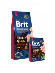 Hạt BRIT Premium by Nature ADULT L cho Chó giống lớn trưởng thành 25-45kg