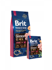 Hạt BRIT Premium by Nature JUNIOR L cho Chó con giống lớn