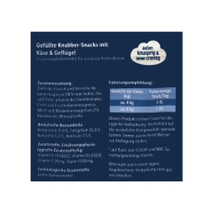 70gr - Bánh thưởng cho Mèo Coshida Creamy & Crunch Knabbersnack vị Gà Phomai & Cá hồi giòn tan bên ngoài bọc kem