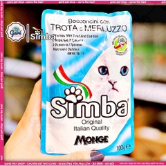 100gr - Pate Chunkies Simba CÁ Hồi Cá Tuyết cho Mèo