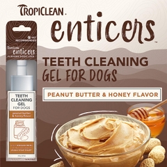 forDog Gel Enticers Peanut Butter & Honey Tropiclean - Gel vệ sinh răng miệng vị Bơ Đậu Phộng & Mật Ong cho Chó
