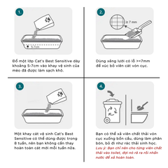 Cát gỗ Sensitive Cat's Best - CÁT GỖ MÈO VỆ SINH HỮU CƠ VÓN CỤC SIÊU THẤM HÚT VÀ KHÁNG KHUẨN CAT'S BEST SENSITIVE