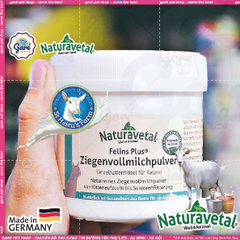 100g - Sữa dê nguyên kem Naturavetal Ziegenvollmilchpulver cho Mèo mẹ, Mèo con và Mèo sau ốm - Kitten & Cats Goat Milk