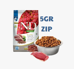Hạt Adult CAT Quinoa Neutered -Duck, Quinoa, Brocoli, Asparagus- Hạt Farmina N&D Thịt Vịt, Diêm mạch, Súp lơ, Măng tây cho Mèo triệt sản