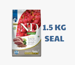 Hạt Adult CAT Quinoa Neutered -Duck, Quinoa, Brocoli, Asparagus- Hạt Farmina N&D Thịt Vịt, Diêm mạch, Súp lơ, Măng tây cho Mèo triệt sản