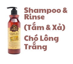 SỮA TẮM VÀ XẢ CHÓ LÔNG TRẮNG BUDLE'BUDLE - ECOLAND WHITE SHAMPOO & RINSE