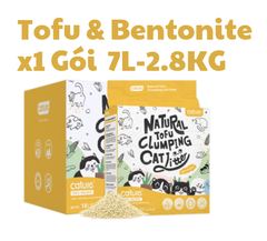7L-2.8kg Cát Cature Tofu / Tofu & Bentonite - Cát Đậu nành / Đậu nành & Đất sét Hương sữa