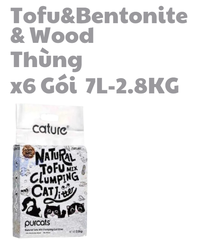 7L-2.8kg Cát Cature Tofu&Bentonite&Wood - Cát Đậu mix Đất sét mix Gỗ (bạc)