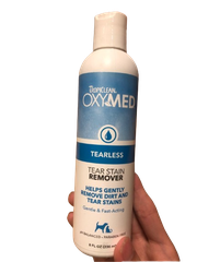 236ml Tear Stain Remover Oxymed Tropiclean - Sữa rửa mặt và vệ sinh vùng mắt(Tẩy ố, giảm ngứa, da nhạy cảm)