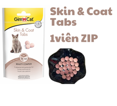 Skin Coat Tabs Gimcat - Snack dạng viên dưỡng lông và móng cho Mèo