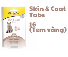 Skin Coat Tabs Gimcat - Snack dạng viên dưỡng lông và móng cho Mèo