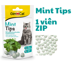 Mint Tips Tabs Gimcat - Snack dạng viên vị bạc hà cho Mèo