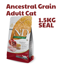 Hạt Ancestral Grain Adult Cat Chicken Spelt Oats Pomegranate Farmina N&D - Hạt Farmina Gà Lúa mì Yến mạch Lựu cho Mèo trưởng thành