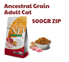 Hạt Ancestral Grain Adult Cat Chicken Spelt Oats Pomegranate Farmina N&D - Hạt Farmina Gà Lúa mì Yến mạch Lựu cho Mèo trưởng thành