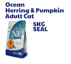 Hạt Adult Cat Ocean -Herring Pumpkin Orange Farmina N&D | Cá trích Bí ngô Cam chco Mèo trưởng thành
