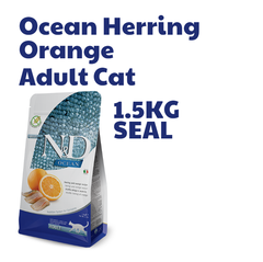 Hạt Adult Ocean -Herring, Orange | Hạt Farmina N&D Cá trích, Cam cho Mèo trưởng thành